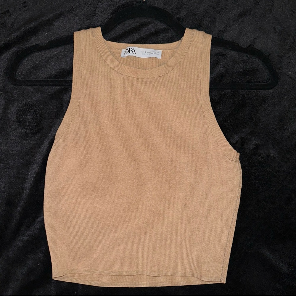Zara Knit Crop Tank Top